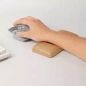 (신상꿀템)마우스 손목 받침대 우드쿠션 팜레스트 보호대 레스 컴퓨터보 원목