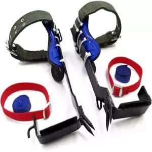 HTMT- 업그레이드된 나무/극지 등반가 스파이크 키트 안전 조절 가능한 벨트 랜야드 로프 구조 2개의