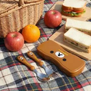 ( )리락쿠마 얼굴 뉴 스푼 포크 케이스