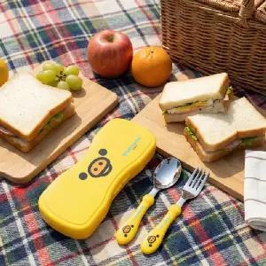 ( )키이로이토리 얼굴 뉴 스푼 포크 케이스