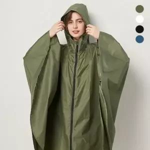 EA 캠핑용 방수 우의 레인코트 가방 포함 경량 비옷