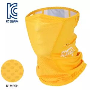 (MASK SR1-CHROME YELLOW)K-매쉬 마스크 크롬 옐로우여름넥커버 햇빛가리개 운동 라이딩 등산 보드 스포츠