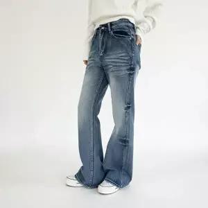 [신상오픈런]|CHP93C2|여성용 빈티지 워싱 부츠컷 청바지 봄