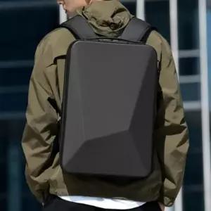 (색상 블랙)튼튼한 하드 도난방지 도어락 백팩 출장 노트북 가방