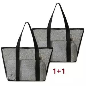 ( )NEW그린 1+1 지퍼메쉬백 대형 비치백 수영 목욕 망사가방 샤워