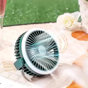 휴대용 손잡이 LED 무드등 캠핑 미니 무선 핸디 선풍탁상용기 선풍기 야외기 초니미기 차량용기 써큘레이터