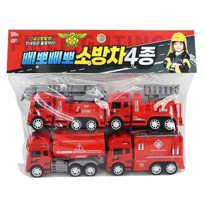 삐뽀삐뽀 소방차 4종중장비장난감 포크레인 경찰차 119구급차 미니카세트 자동차 놀이 부릉부릉 앙증맞은