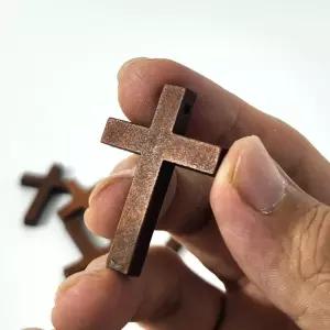 나무 십자가 펜던트 장식 팬던트 부자재 목걸이 재료 18k십자가팬던트