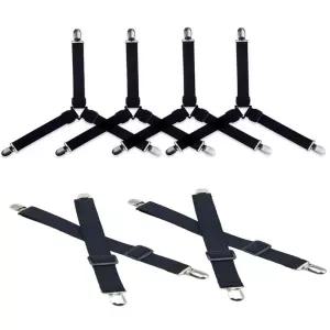 침대 시트 밀림방지 고정클립 벨트 밴드 4p 이불