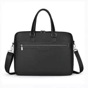 ( )노트북가방 14인치 서류가방 블랙.남성용 출퇴근가방 고급 소재 노트북 서류 함께 정리 스트랩끈