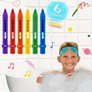 세탁 가능 목욕 크레용 세트 -  다채롭고 청소하기  욕조 마커 재미있는 샤워 예술 및 공예