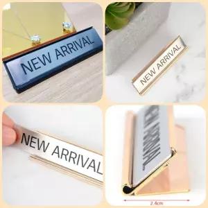 NEW ARRIVAL 사인 팻말 안내표지판 진열대판 표찰 기획전판 푯말 테이블 가격 신상품 기획 탁상