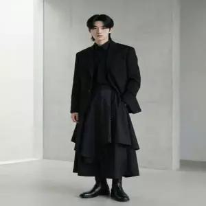 남성 밴딩 스트라이프 와이드 팬츠