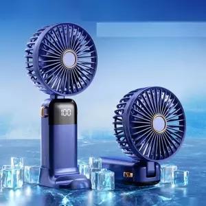 5단 조절 강풍 LED 미니선풍기 휴대용 탁상용 캠핑용선풍기 무선 넥밴드 무선용 냉각용 손선풍기 핸디형