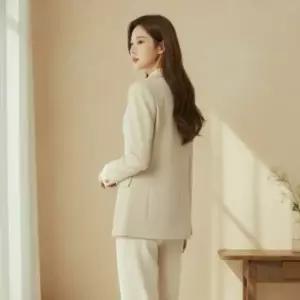 여성 모던 주름없는 폴리에스터 스판 프리사이즈 자켓