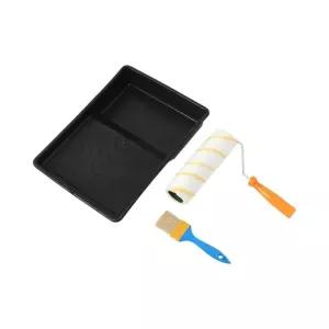 페인팅 도구 세트 3종 옐로우 셀프 롤러 트붓 수성 트레이 페인이 DIY페인 페인