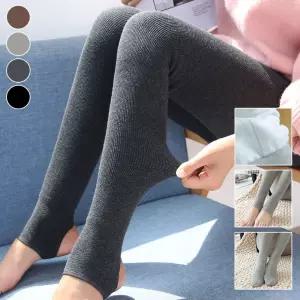 여성 기모레깅스 치마 골지 스타킹 하이웨스트 쫀쫀 타이즈 겨울 페이크 니트 검정 커피 팬티 회색 융스타