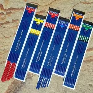 스테들러 Mars Lumochrom 2.0mm 칼라 홀더심샤프 샤프심 라심 필기구 수입펜 제도 연필