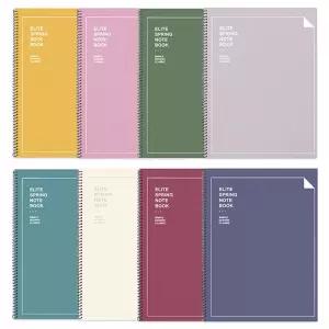 스프링 심플 유선 노트 8권세트 줄노트 공책 학생 선물 선물용 단체 판촉물 공부 학습정리