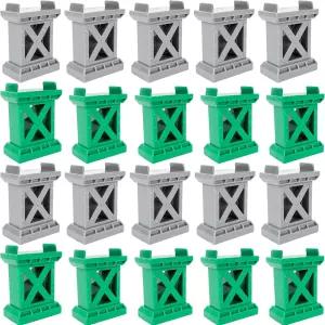 20개의 기차 다리 부두 트랙 나무 현수교 지지 액세서리 모든 주요 브랜드와 호환되는 다단계 라이저 2가지