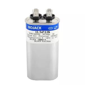 BOJACK 12.5 uF ±6 MFD 370V/440V CBB65 AC 모터 런 또는 팬 스타트 및 냉각 히트 펌프 에어컨용 타원형