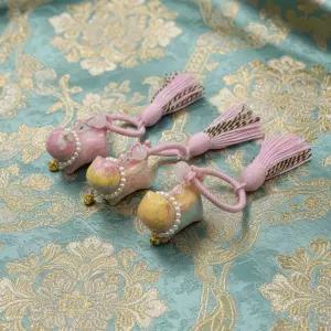 세라믹 마블링 고양이 키링(핑크)복 미니어처 피규어 키링 홀더 열쇠고리 가방소품