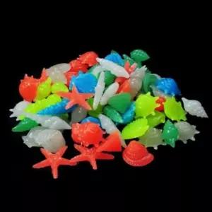 조개모양 어항자갈 100p 야광 수조수조 수족관 컬러 조약돌 어항 수조