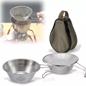 캠핑 스텐레스 손잡이컵 시에라 머그 채망 채반 차거름 등산 낚시 야외 휴대용 식기 물컵 라면그릇세트 손