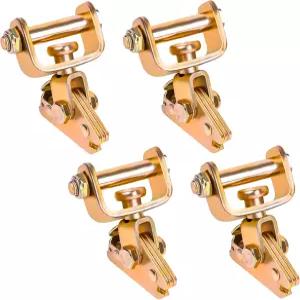 미만치 E 트랙 롤러 들러 회전 앵커 4팩 래칫 스트랩 휠 트레일러 타이다운 시스템 차량용 ATV UTV