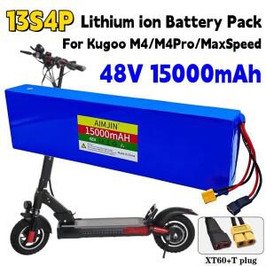리튬 이온 배터리 팩 18650(48V 15Ah) 전기 스쿠터 Kugoo M4/M4Pro/MaxSpeed용 고용량 15000mah