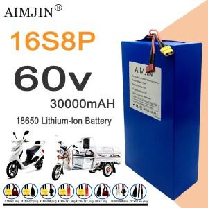 16S8p 1000-3000W 다양한 운송 차량한  리튬 배터리 60V 30Ah 18650 고출력