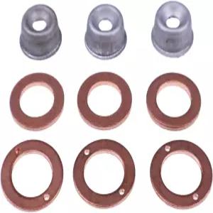 TCINDRR 3PCS 실린더 인젝터 와셔 히트 쉴드 19077-53650 15841-53622 15221-94020 쿠보타 엔진 D750