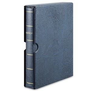 MUDOR 4링 클래식 바인더 앨범 스톡북 문서 동전 우표 지폐용 블루