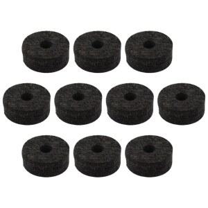 CashBeat 블랙 소프트 심벌 스탠드 펠트 와셔 10개, 원형 드럼 교체품, 심벌즈 보호 및 사운드 향상, 드러머를 위한 필수 액세서리