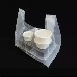 비닐봉투(대)-PE투명 배달 포장 100장 손잡이 일회용 식당봉지 음식 음식점