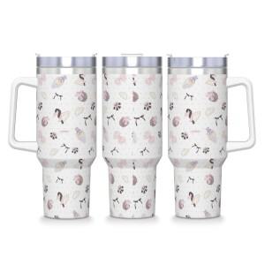 래빗 스테인리스 텀블러  음료 물병 보온 열 보존 컵 맞춤형 드라이빙 머그컵