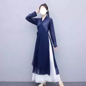 한국무용풀치마 메쉬 롱 저고리 가디건 가운 무용복