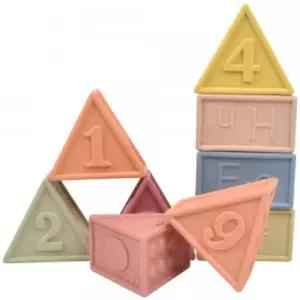 트라이앵글 소프트 쌓기 촉감 큐브 9종 세트 628-92베이비놀이 세모쌓기 쌓기블록 도형