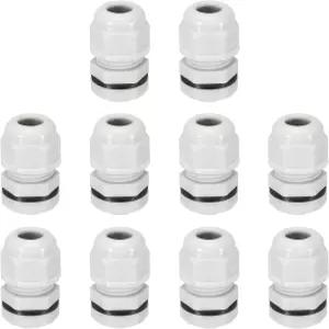 MECCANIXITY 10개 NPT 3/8인치 케이블 선 조절 가능 5-10mm PA6 나일론 IP68 방수 커넥터(산업용/외장 전기