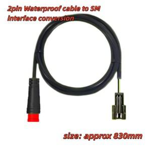 전기 자전거/전동 자전거 2핀 브레이크 연장 케이블 스쿠터용 남성 커넥터 방수 여성-남성 어댑터