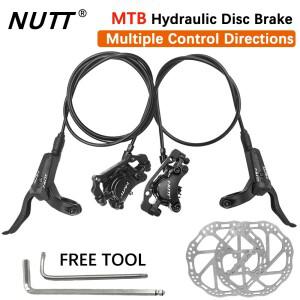 NUTT 유압 브레이크 A2 MTB 자전거 오일 디스크 레버 피스톤 2개 160mm 180mm 로터 부품 전방 후방 켈리퍼