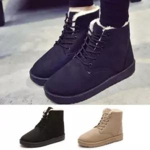 겨울털 신발류 앵글라인 롱부츠 스타일여성용 워크부츠 스웨이드디자인 블랙 앵클형 보온부츠 하이부츠 부