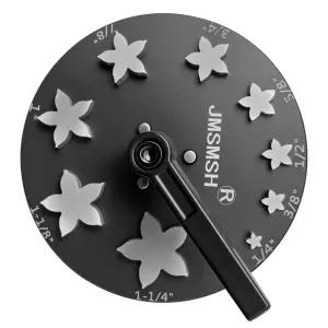 JMSMSH 디스크 커터 5 꽃잎 꽃 모양 9개의 펀치 세트 보석 제작 펜던트 몰드