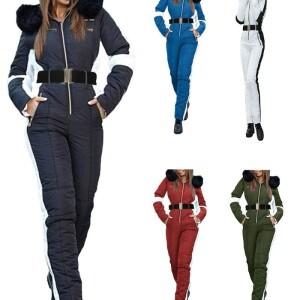 호환상품 원피스 스키복 여성용 겨울 스노보드 점프수트 방수 방풍 두꺼운 후드 아웃문 스포츠웨어 산악 하