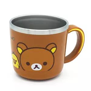 리락쿠마 해피 스텐컵 브라운 465008양치 스텐잔 귀여운 물컵 아기 아기물 키즈물 초등학생물