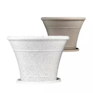 피클레온 마블러스 나팔형 플라스틱 화분 29x22cm미니 대형 중형 거실 베란다 가드닝 형화분 인테리어 예쁜