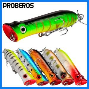 탑워터 포퍼 바닷물 낚시 8cm-12g 6 #   떠다니는 미끼 하드 미끼 인공 워블러 스트라이퍼 파이크용 플라스