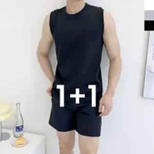 1+1 DGI1825 남자 나시 면티셔츠스포츠민소매 남성 운동 운동용 민소매 면티 운동복 스포츠