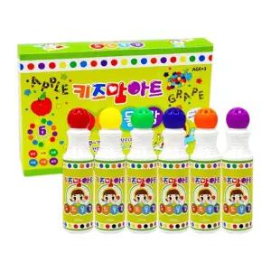 미술놀이 도트 물감 6색 (세트)유아 유아