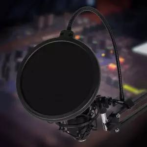 이중망 마이크 팝필터 소음 링콘덴서 듀얼메쉬 윈드스크린 구즈넥 홈레코딩 방송장비 스튜디오용 ASMR 잡음